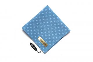 Světle modrý kapesníček s puntíky