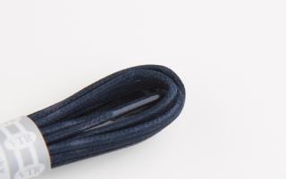 Tmavě modré voskované tkaničky Délka tkaniček: 130 cm - 1 pár