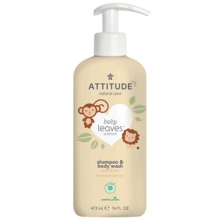 Dětské mýdlo a šampon Baby leaves s vůní hrušky eko 473 ml Attitude