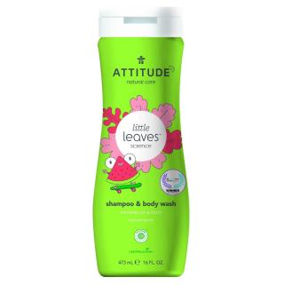 Dětské mýdlo a šampon Little leaves s vůní melounu a kokosu eko 473 ml Attitude