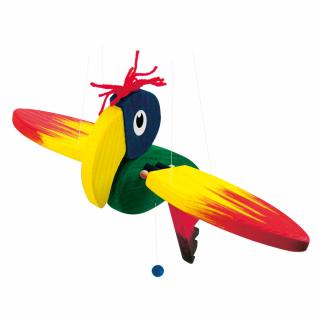 Dřevěná hračka na zavěšení papoušek Ceeda