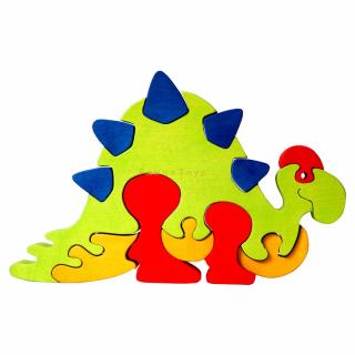 Dřevěné vkládací puzzle Stegosaurus Ceeda