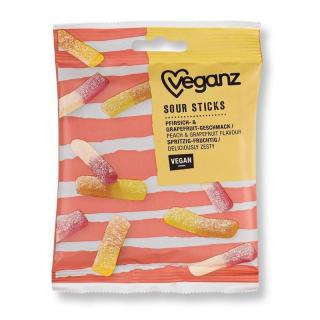 Gumové vegan bonbony Sour Sticks Veganz