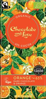 Hořká čokoláda s pomerančem BIO Chocolate and Love