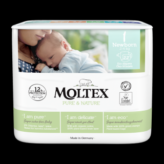 Jednorázové eko pleny pro novorozence Newborn (2 - 4 kg) Moltex