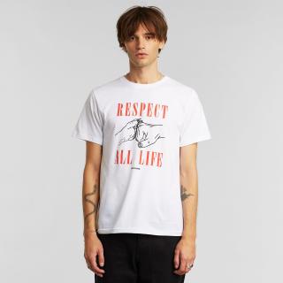 Pánské tričko biobavlna Respect Life White Dedicated Velikost: M
