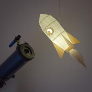 Papírová origami lampa raketa Owl paperlamps Barva: Růžová