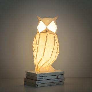 Papírová origami lampa sova Owl paperlamps Barva: Béžová