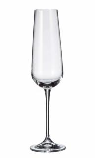 Sada 6 kusů sklenic na šampaňské ARDEA 220ml Crystalite Bohemia