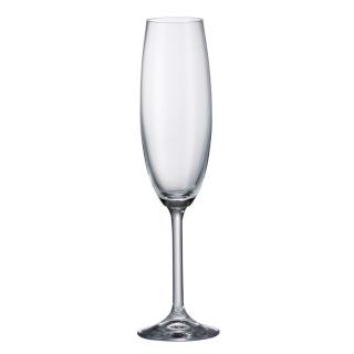 Sada 6 kusů sklenic na šampaňské COLIBRI 220ml Crystalite Bohemia