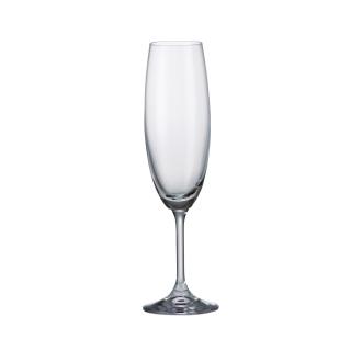 Sada 6 kusů sklenic na šampaňské SYLVIA 220ml Crystalite Bohemia