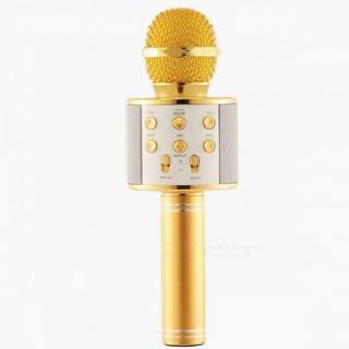 Bezdrátový bluetooth karaoke mikrofon – gold