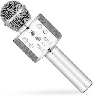 Bezdrátový bluetooth karaoke mikrofon – silver