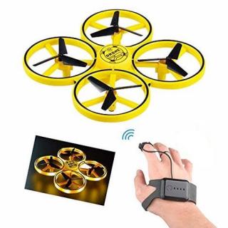 Dron Tracker s ovládáním rukou žlutá