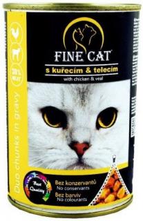 Fine Cat DUO kuřecí s telecím 415 g