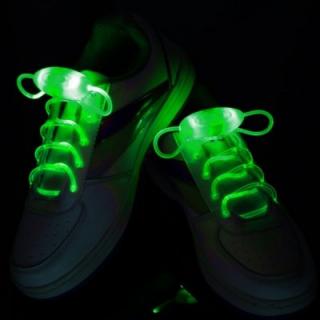 LED svítící tkaničky zelené