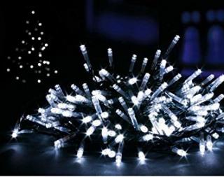 LED Vánoční osvětlení – LED řetěz BÍLÝ 10m, 100 LED
