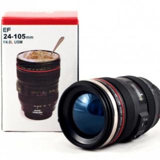 Lens Mug nerezový Hrnek pro fotografy objektiv 0,4l