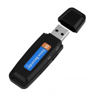 USB Diktafon hlasový záznamník, až 32 GB paměť, nahrávání hlasu, zvuku