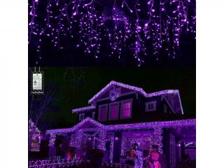 Venkovní vánoční závěs 500 LED – fialová