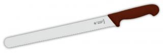 Nůž uzenářský vlnité ostří  31 cm - hnědý