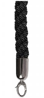 Sametový provaz - černý 150 cm