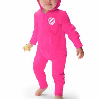 Baby G Pink Overal na zip s kapucí Velikost: 12-18m