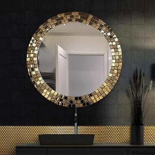 Zrcadlo Aurea Gold Rozměr: Ø 70 cm