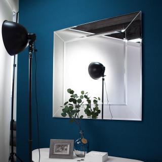 Zrcadlo Cristal Rozměr: bílá podkladová deska, 100 x 100 cm