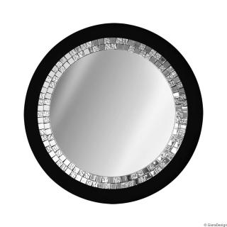 Zrcadlo Glamour Slim Black Rozměr: Ø 70 cm