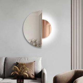 Zrcadlo Luna LED Rose Gold Rozměr: 90x67,5 cm