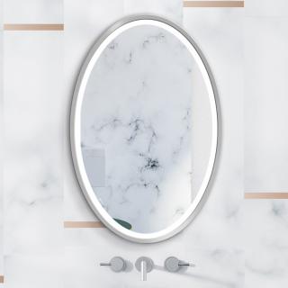 Zrcadlo Nordic Oval Silver LED Rozměr: 55 x 80 cm