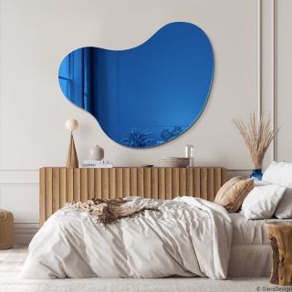 Zrcadlo Plama no.5 Blue Rozměr: 80 x 65 cm
