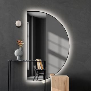Zrcadlo Portal Wide LED Black Rozměr: 100 x 70 cm