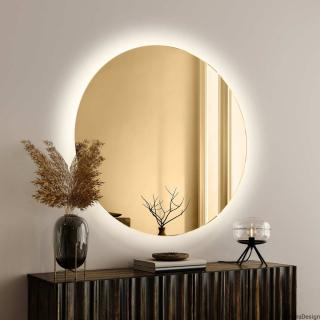 Zrcadlo Round Gold LED Rozměr: Ø 100 cm
