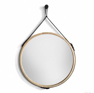 Zrcadlo Scandi Belt Wood Rozměr: Ø 60 cm