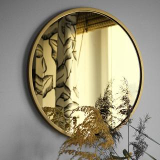 Zrcadlo Scandi Mono Gold Rozměr: Ø 80 cm