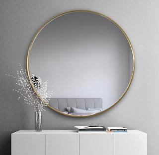 Zrcadlo Scandi Slim Gold Rozměr: Ø 110 cm