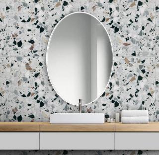 Zrcadlo Scandi Slim Owal White Rozměr: 40 x 60 cm