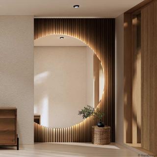 Zrcadlo Tagli LED Rozměr: (3/4 fi 95 cm) cca 95x71 cm