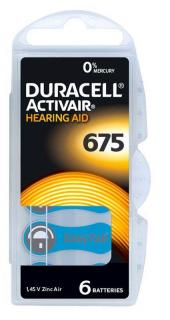 Baterie do naslouchadel Duracell DA 675 P6 Easy Tab