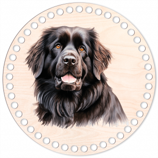 77 - Newfoundland - Víko na háčkovaný košík 20cm
