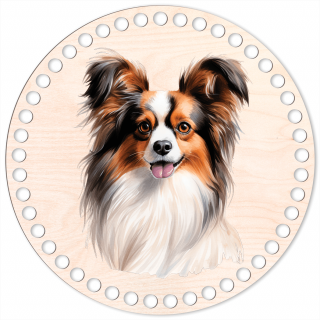 80 - Papillon - Víko na háčkovaný košík 20cm