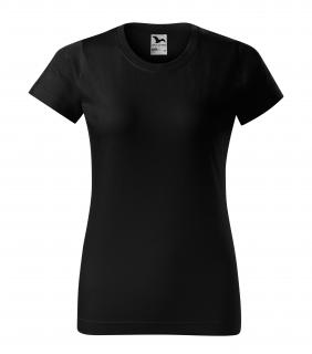 Dámské  tričko Basic s vlastním motivem, potiskem Barva: Černá 01, Velikost trika: L