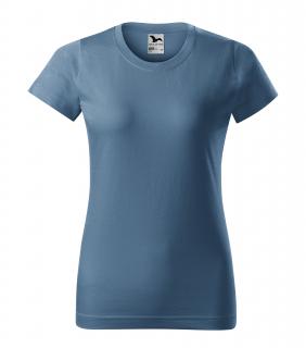 Dámské  tričko Basic s vlastním motivem, potiskem Barva: Denim 60, Velikost trika: XL
