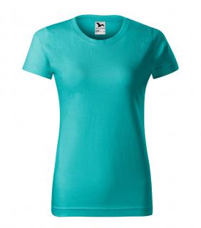 Dámské  tričko Basic s vlastním motivem, potiskem Barva: Emerald 19, Velikost trika: 2XL