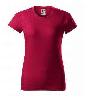 Dámské  tričko Basic s vlastním motivem, potiskem Barva: Fuchsia red 49, Velikost trika: L