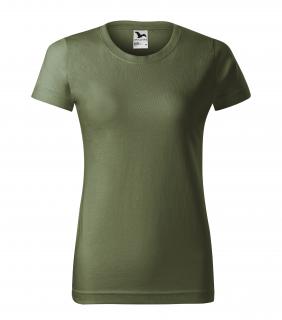 Dámské  tričko Basic s vlastním motivem, potiskem Barva: Khaki 09, Velikost trika: XL