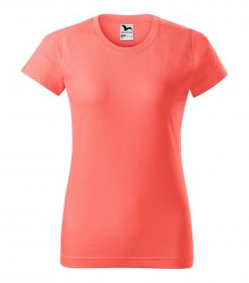 Dámské  tričko Basic s vlastním motivem, potiskem Barva: Korálová A1, Velikost trika: 2XL