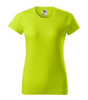 Dámské  tričko Basic s vlastním motivem, potiskem Barva: Limetková 62, Velikost trika: M